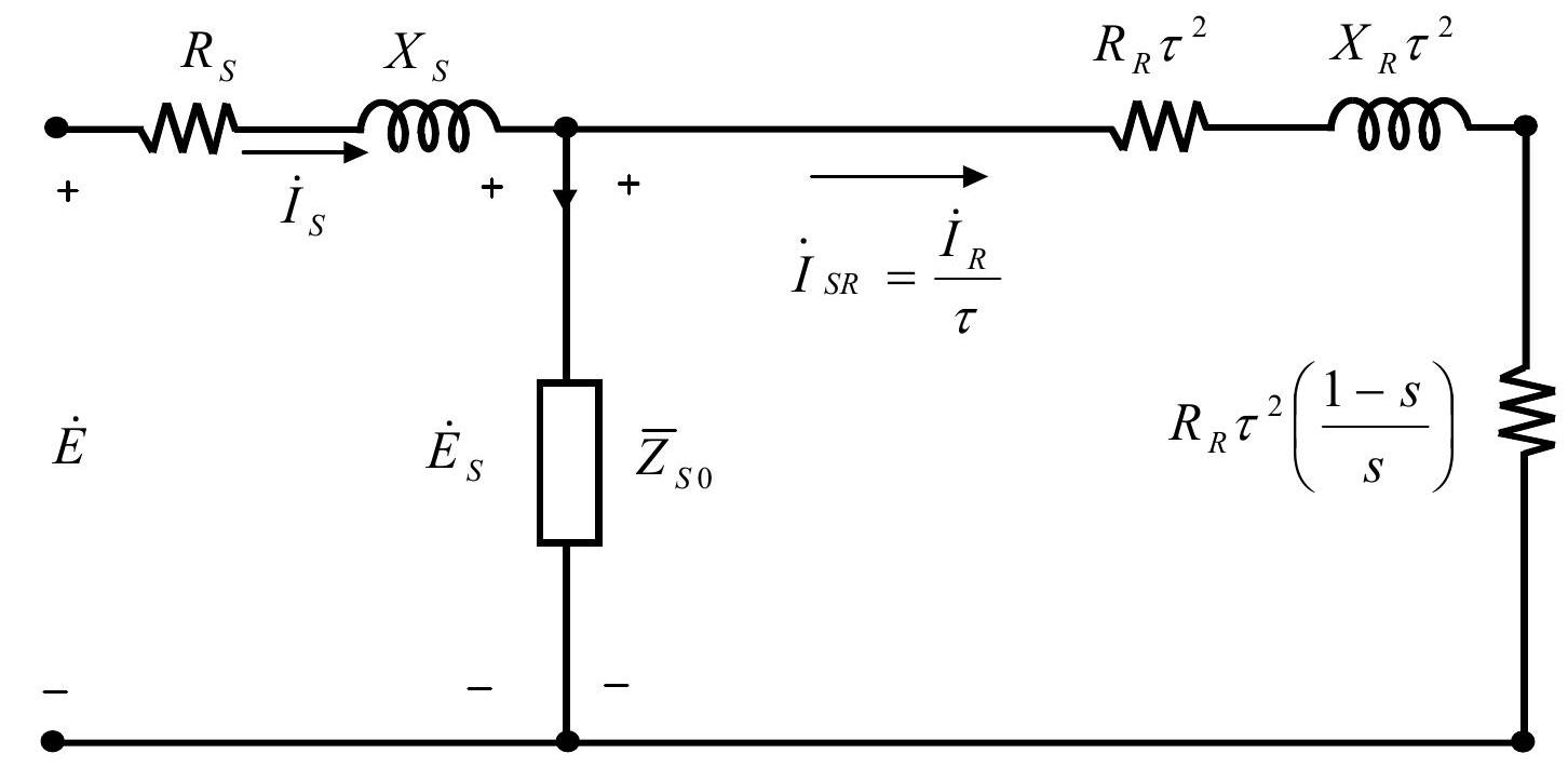 Rete equivalente riportata a statore|400