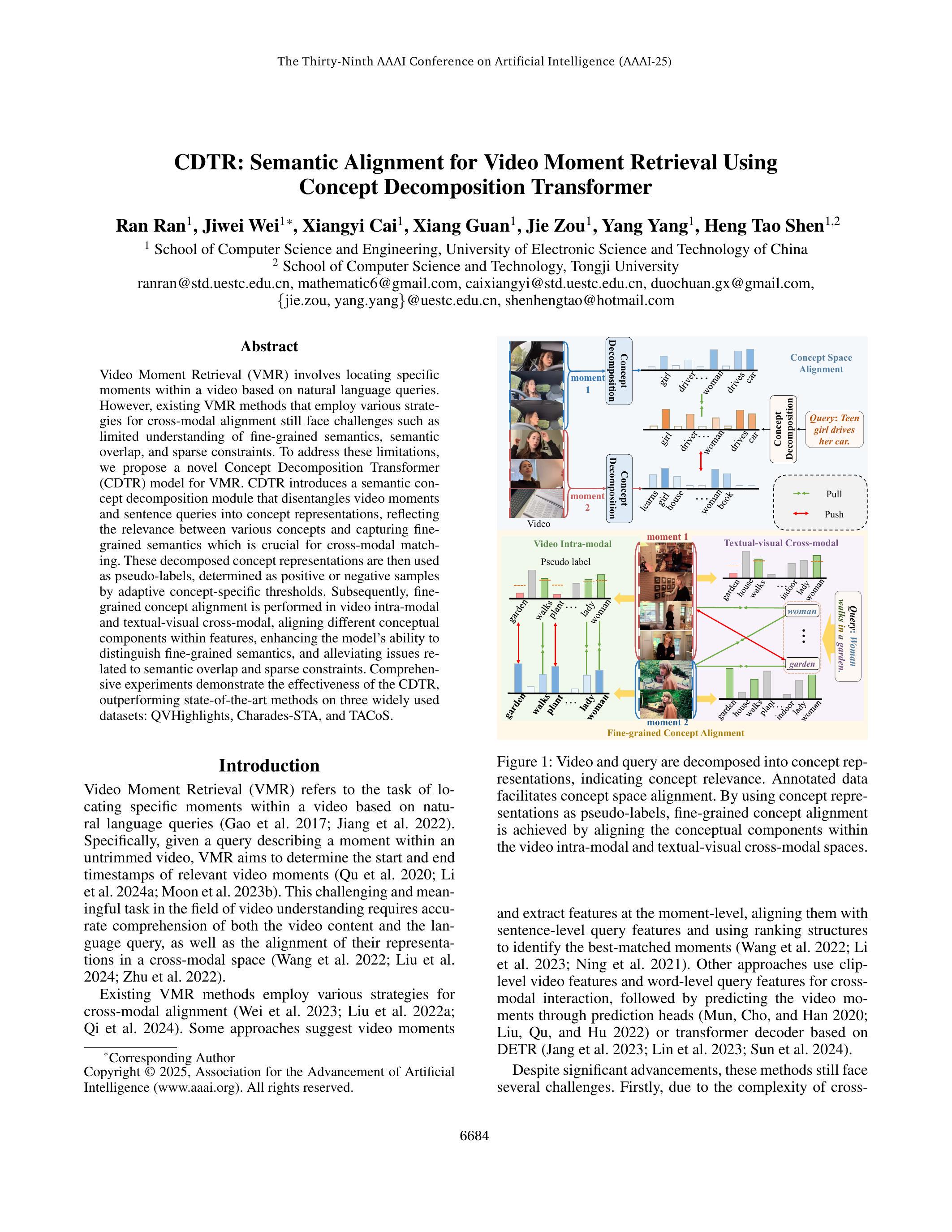 CDTR: Concept Decomposition Transformer를 이용한 비디오 순간 검색을 위한 Semantic ...