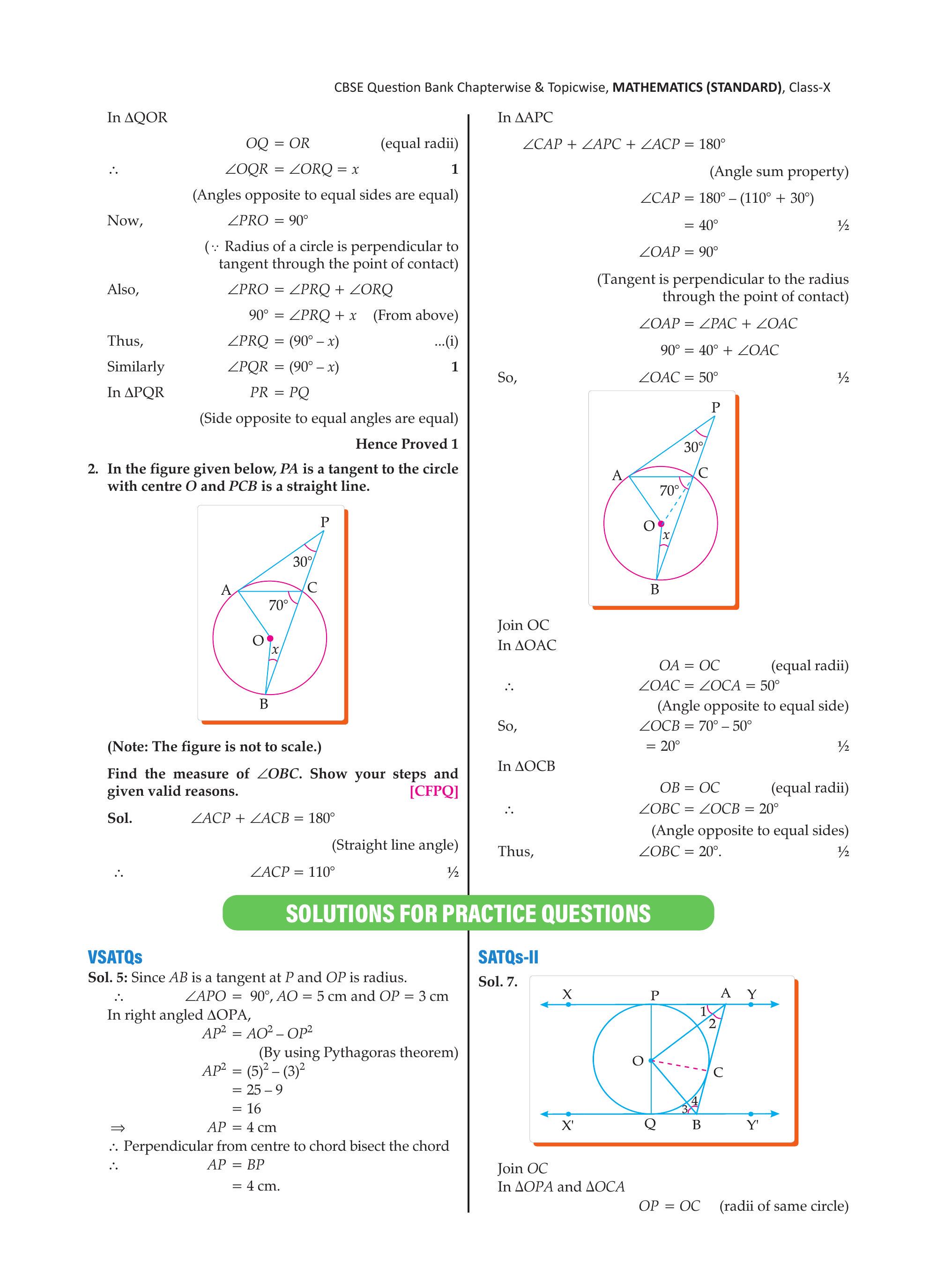 Tangent PA and secant PCB, angle ACB=70, angle APB=30