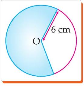 Circle with shaded region