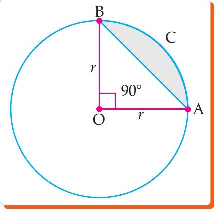 Segment ACB in circle