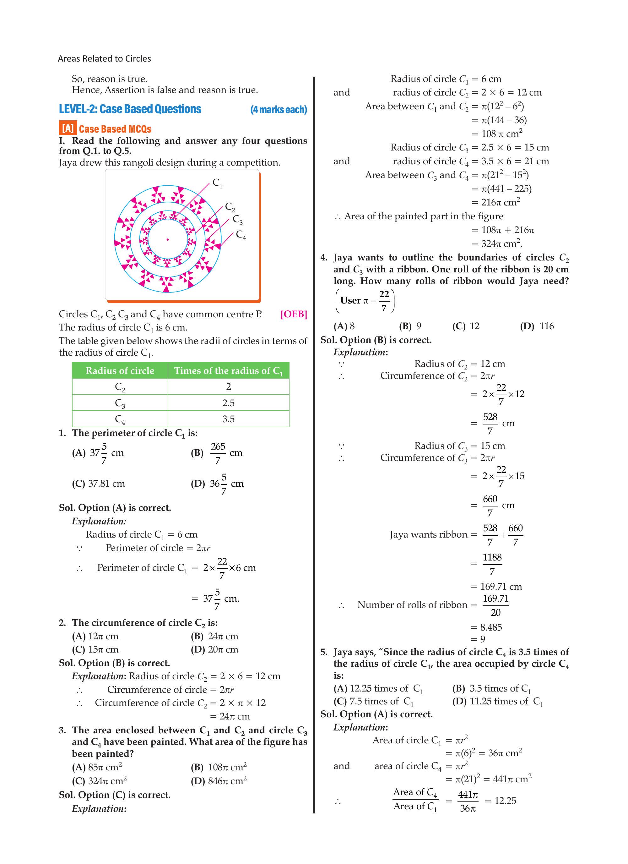Rangoli design with concentric circles