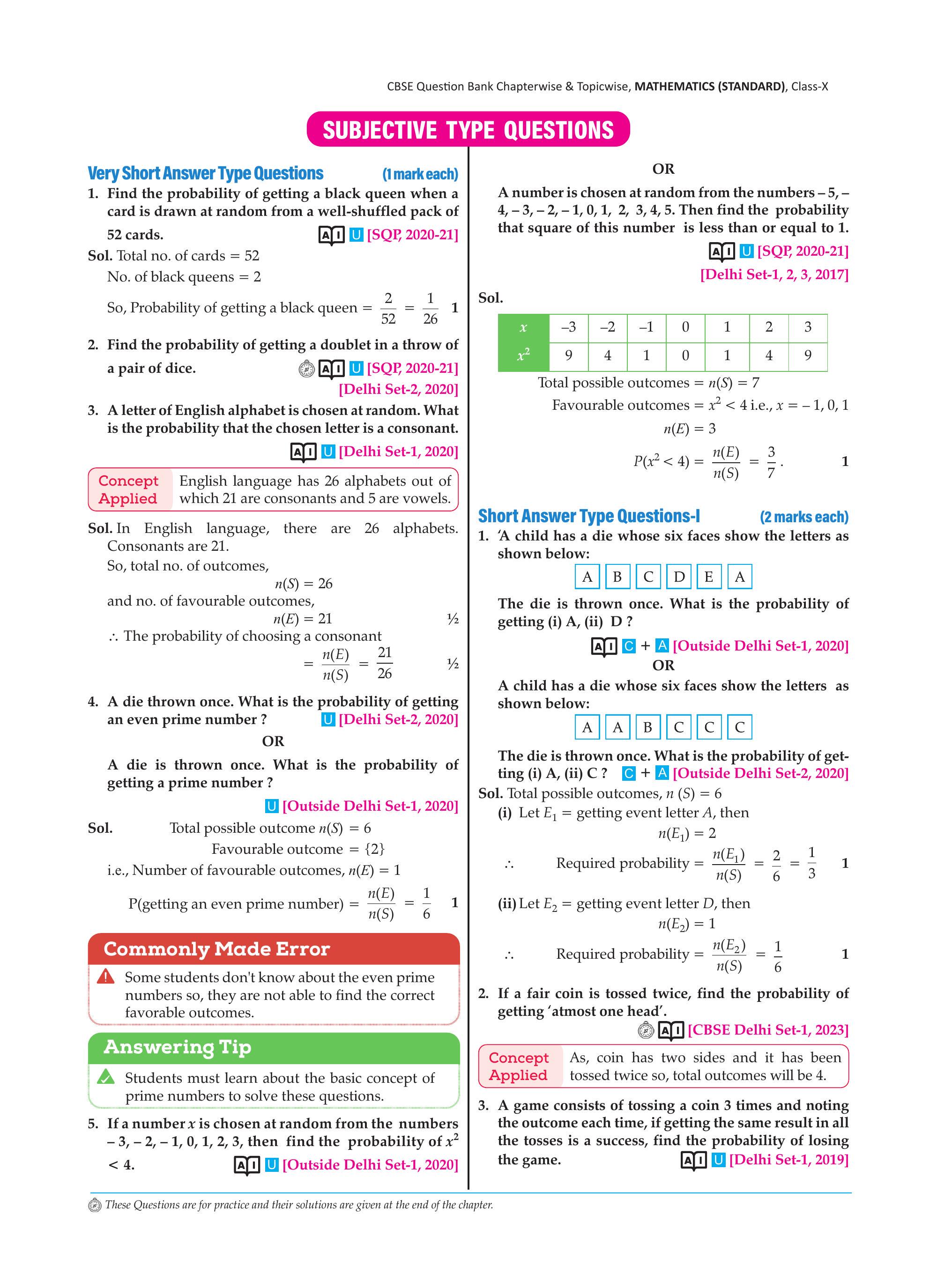 Die with letters on faces