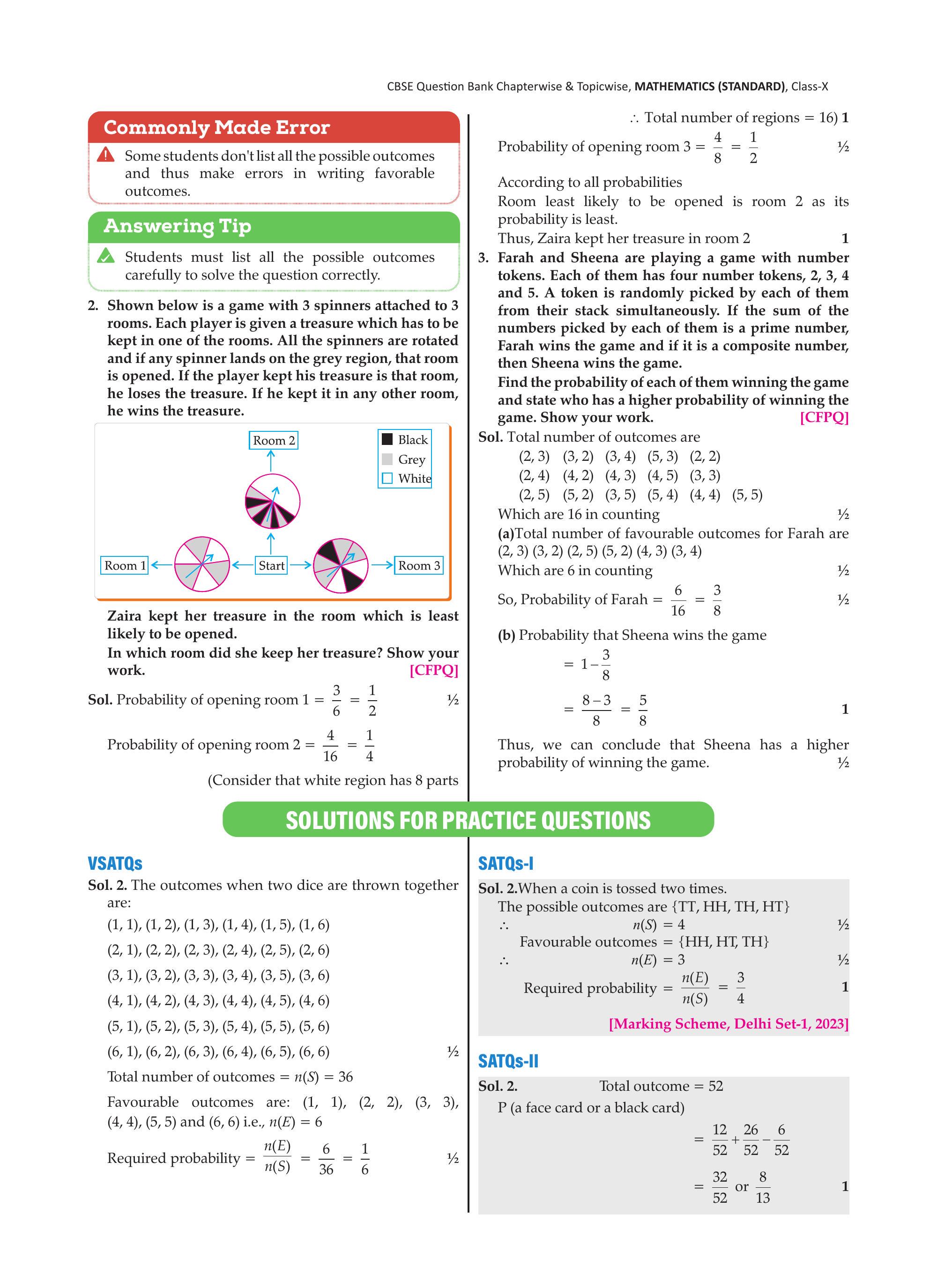 Three spinners attached to three rooms