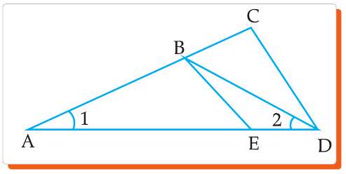 Figure with angle 1 equal to angle 2