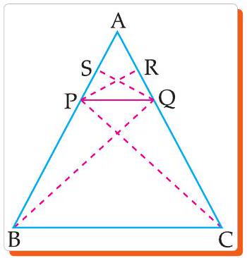 Triangle ABC with PQ parallel to BC