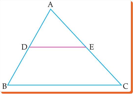 Triangle ABC with DE parallel to BC