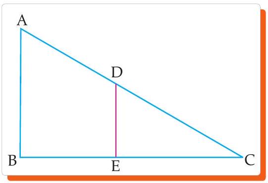 Triangle ABC with DE parallel to AB