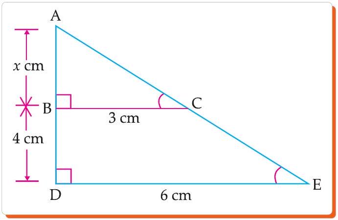 Figure to find length AB using similar triangles