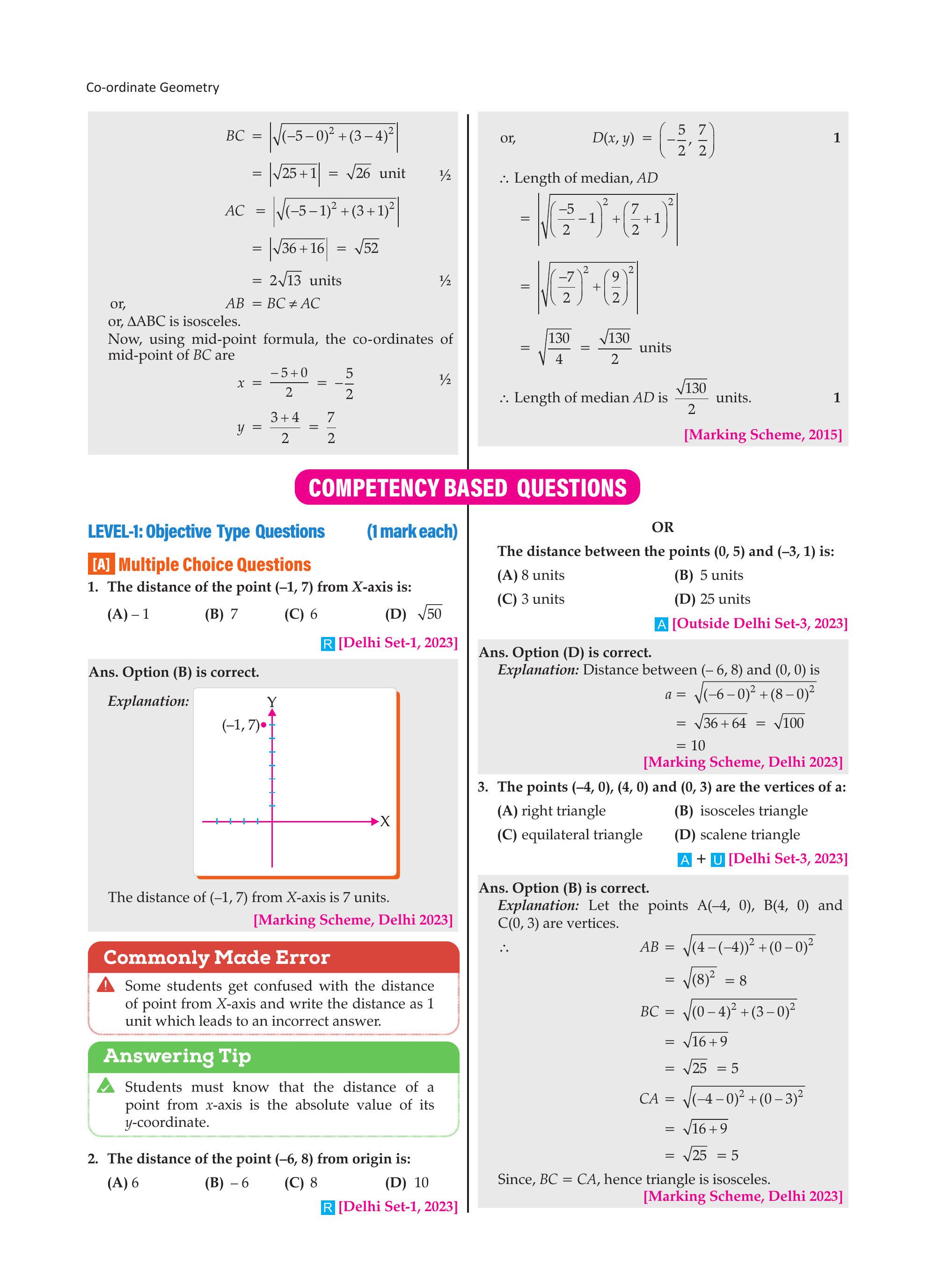 Coordinate plane showing point (-1,7)