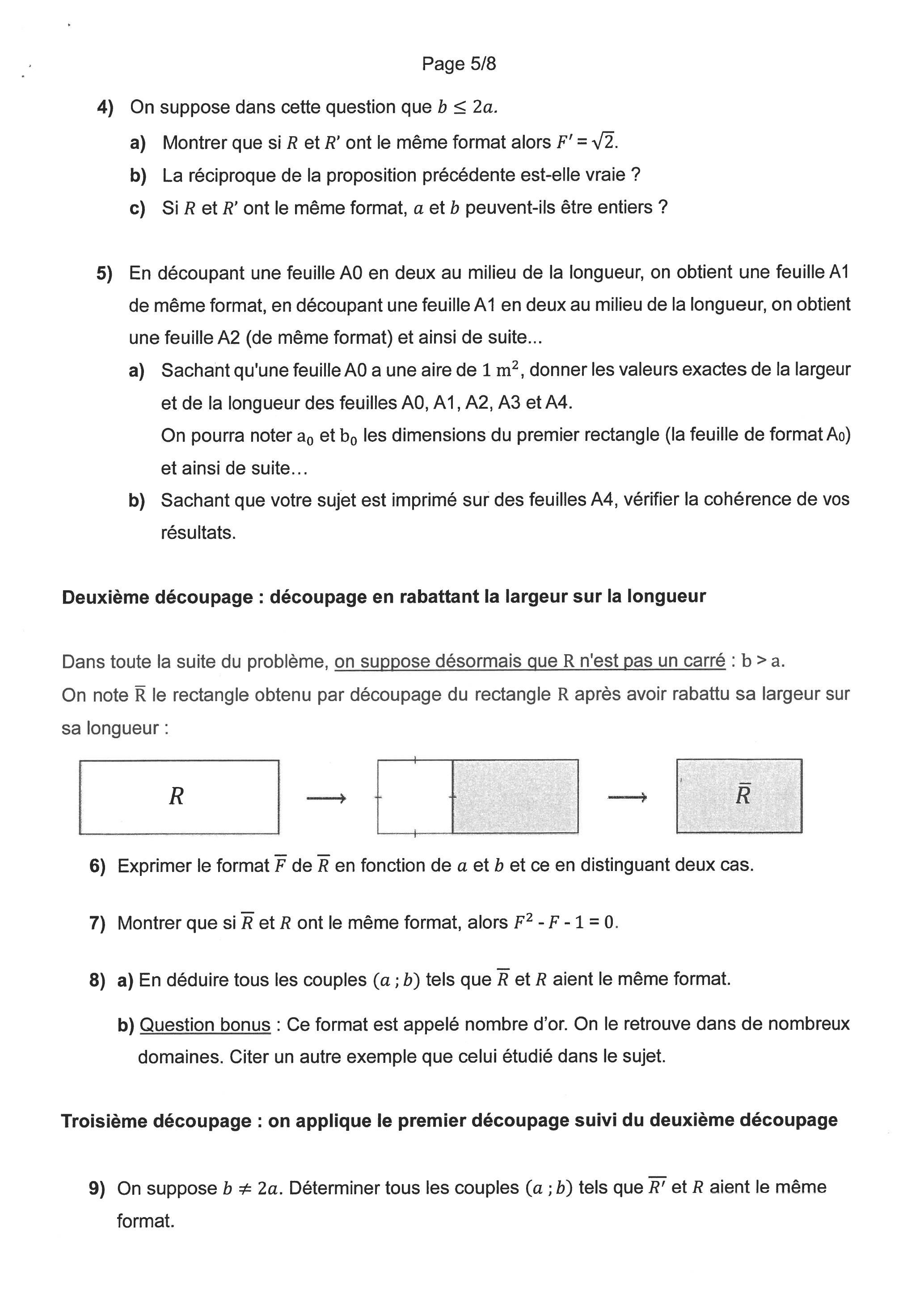 Deuxième découpage en rabattant la largeur