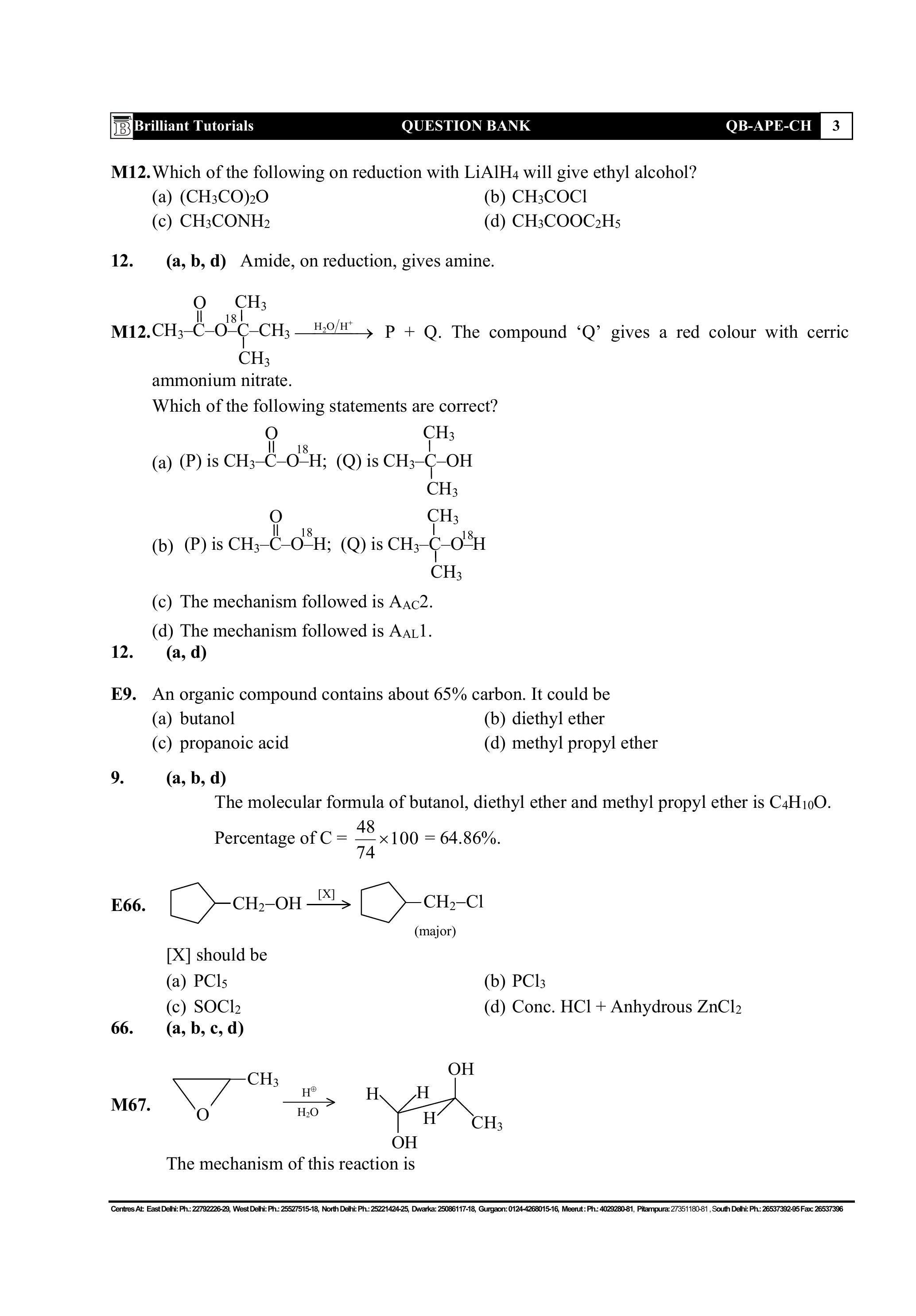 Question diagram: The mechanism of this reaction is