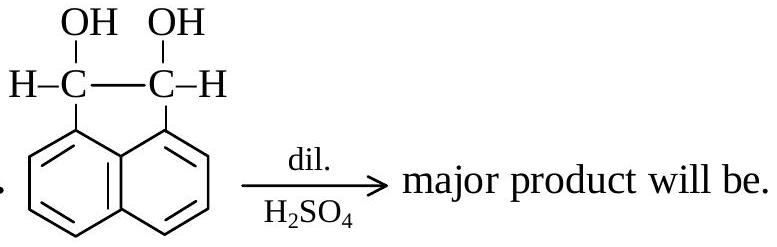 Question diagram: major product will be.