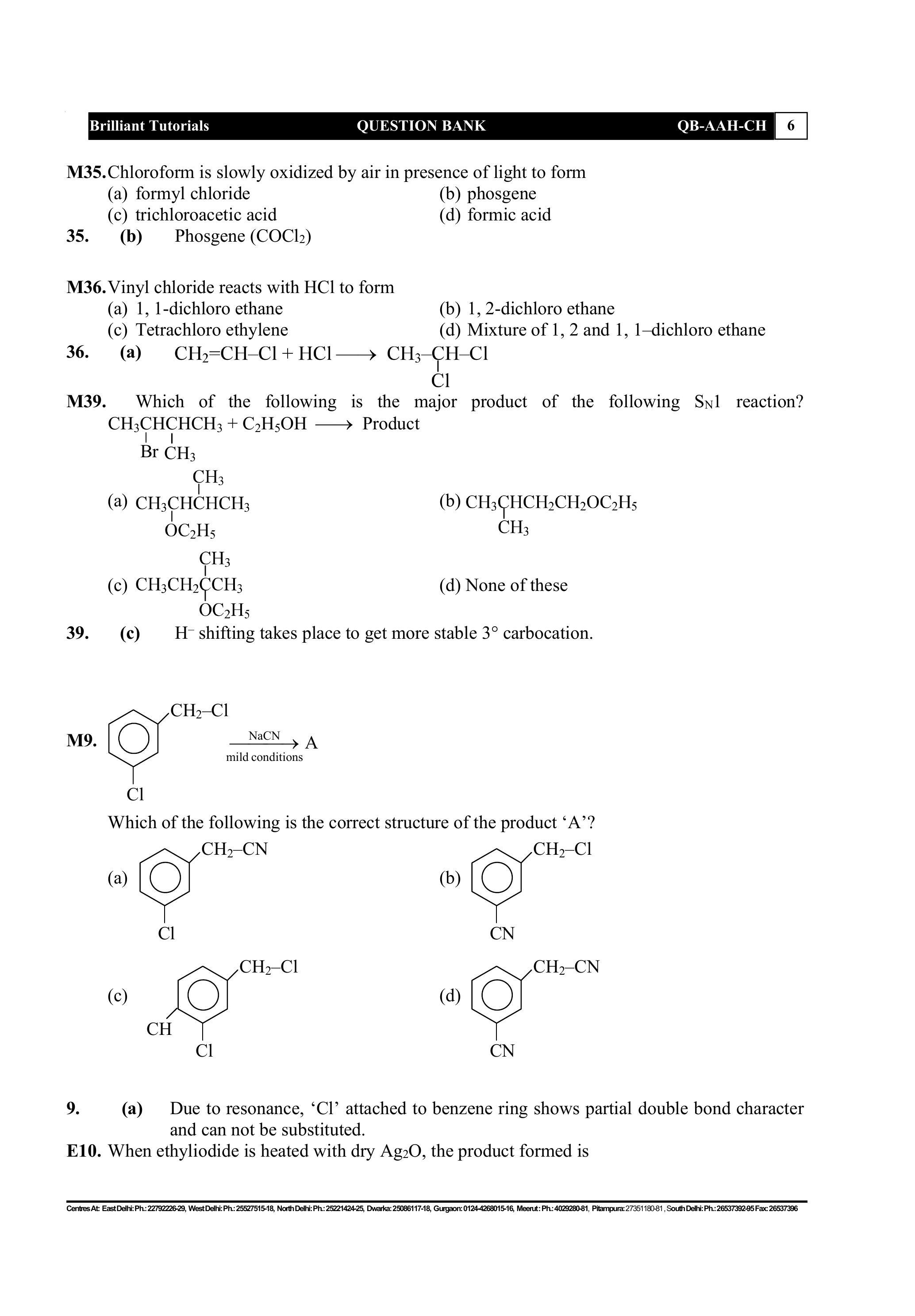 Question diagram: Which of the following is the correct structure of the produ